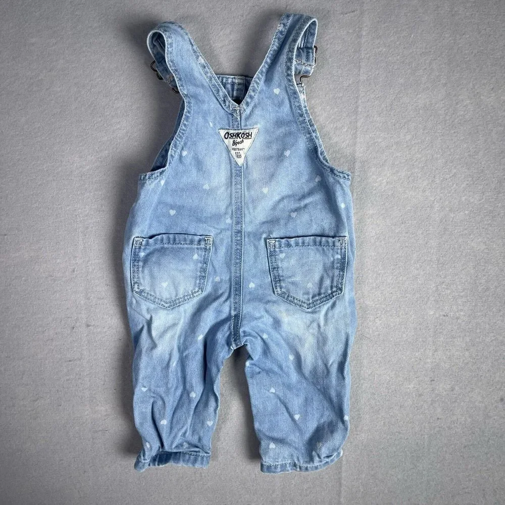 Osh Kosh B'Gosh Overall One‎ Piece Infant Sz 6 Months Blue Denim Jean